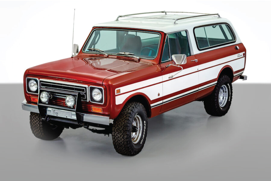 1977 Red and White International Scout Traveler