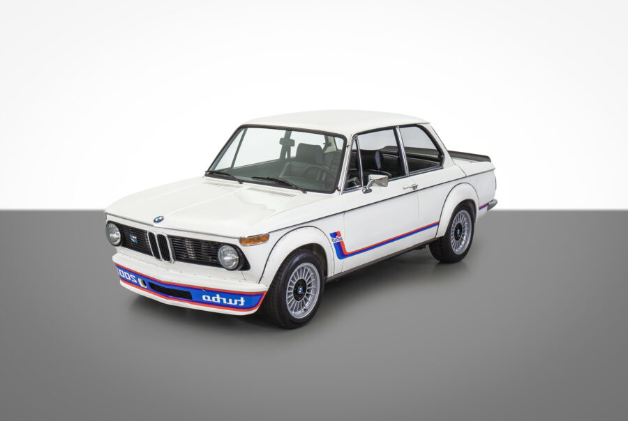 1975 BMW 2002 White with Stripes