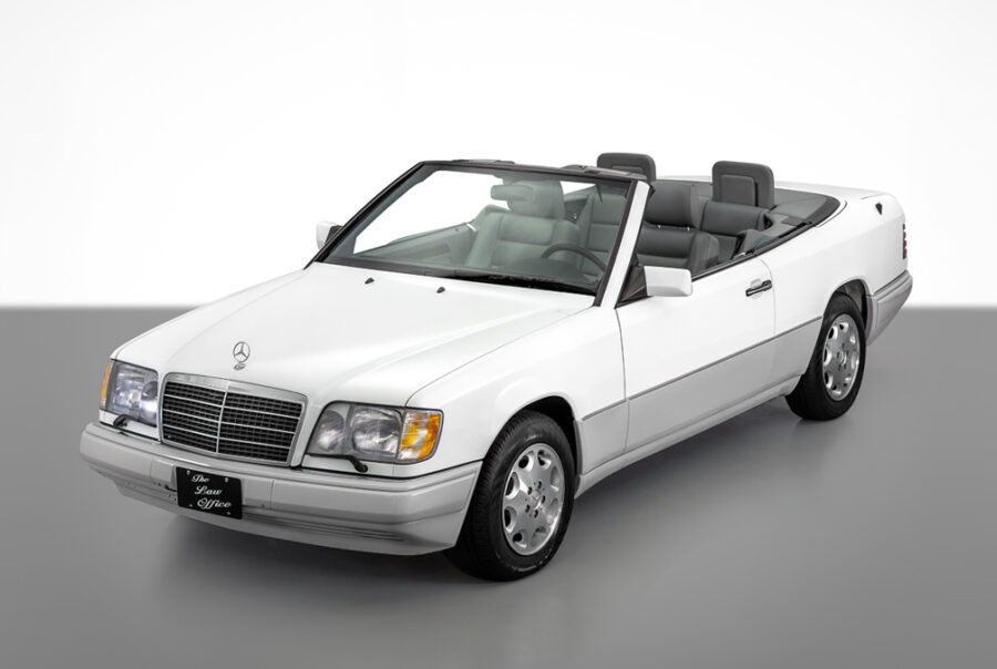 White 1995 Mercedes E320 W124 Convertible